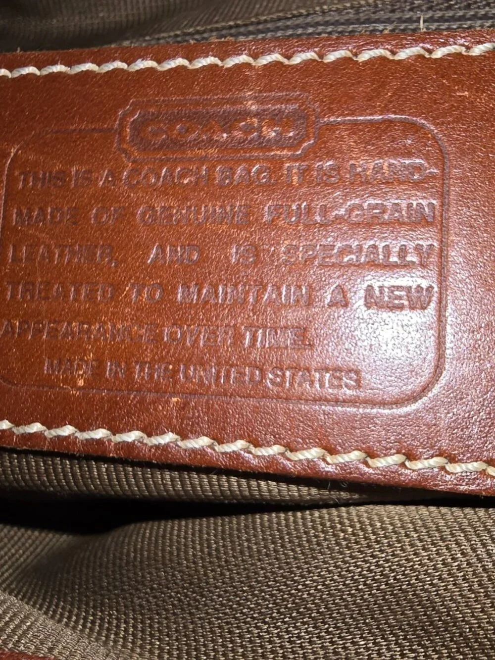 Vintage, rare Coach British tan Slouch crossbody
